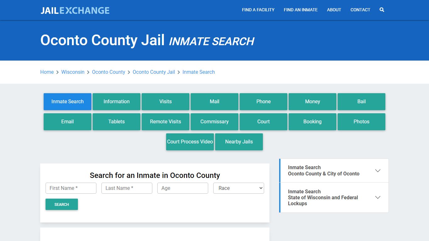 Oconto County Jail, WI Inmate Search: Roster & Mugshots